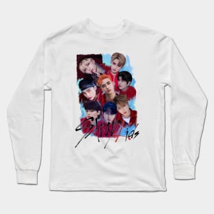 Stray kids Fanart NOEASY- kpop illustration Long Sleeve T-Shirt